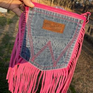 Wrangler Pink and Blue Crossbody Bag